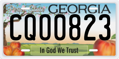 GA license plate CQO0823