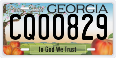 GA license plate CQO0829