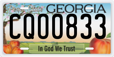 GA license plate CQO0833