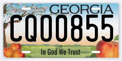 GA license plate CQO0855