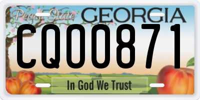 GA license plate CQO0871