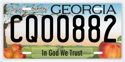 GA license plate CQO0882
