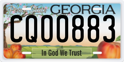 GA license plate CQO0883