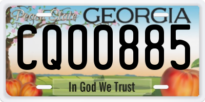 GA license plate CQO0885