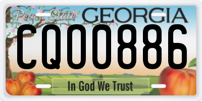 GA license plate CQO0886