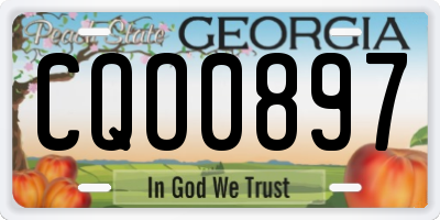 GA license plate CQO0897