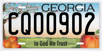 GA license plate CQO0902