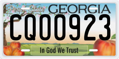 GA license plate CQO0923