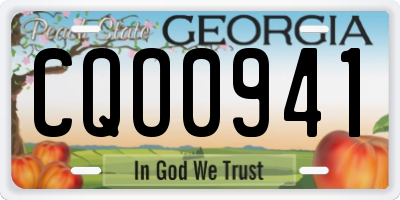 GA license plate CQO0941