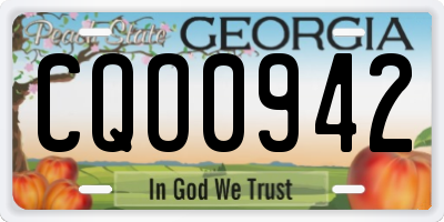 GA license plate CQO0942