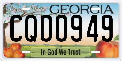 GA license plate CQO0949