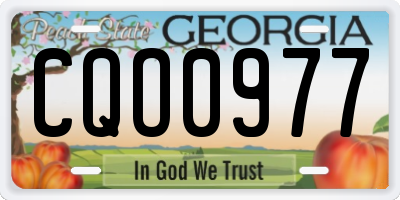 GA license plate CQO0977