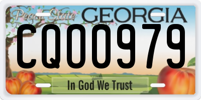 GA license plate CQO0979