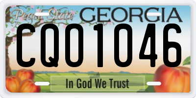 GA license plate CQO1046