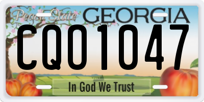 GA license plate CQO1047