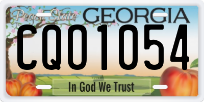 GA license plate CQO1054