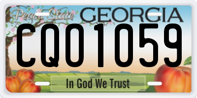 GA license plate CQO1059