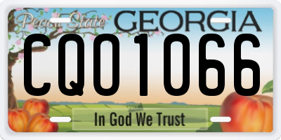 GA license plate CQO1066