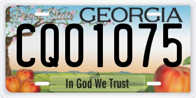 GA license plate CQO1075