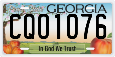 GA license plate CQO1076