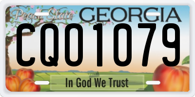 GA license plate CQO1079