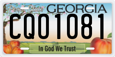GA license plate CQO1081