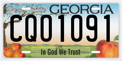 GA license plate CQO1091