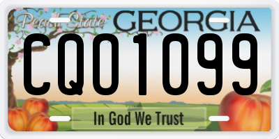 GA license plate CQO1099