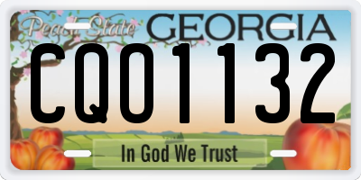GA license plate CQO1132