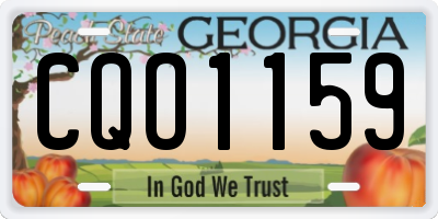 GA license plate CQO1159