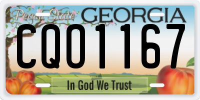 GA license plate CQO1167