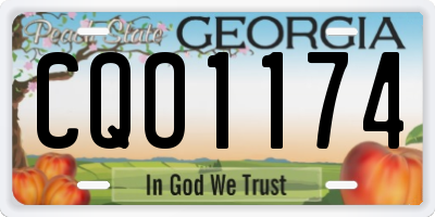 GA license plate CQO1174
