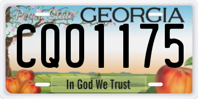 GA license plate CQO1175