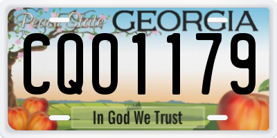 GA license plate CQO1179