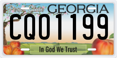 GA license plate CQO1199