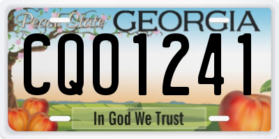 GA license plate CQO1241