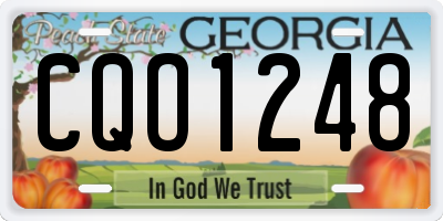 GA license plate CQO1248