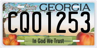 GA license plate CQO1253