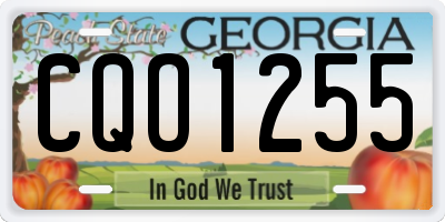 GA license plate CQO1255