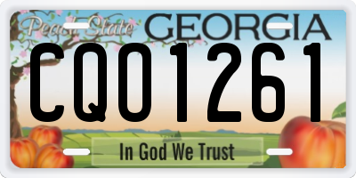 GA license plate CQO1261