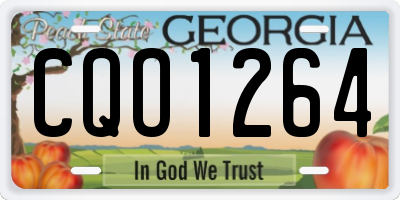 GA license plate CQO1264
