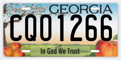 GA license plate CQO1266