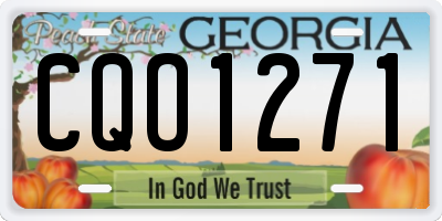 GA license plate CQO1271