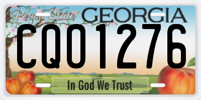 GA license plate CQO1276