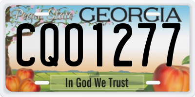 GA license plate CQO1277