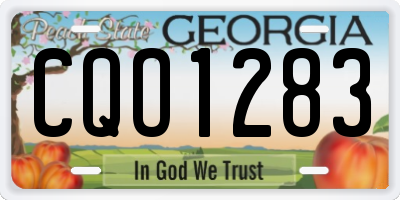GA license plate CQO1283