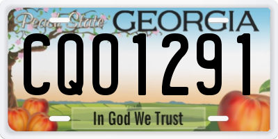 GA license plate CQO1291