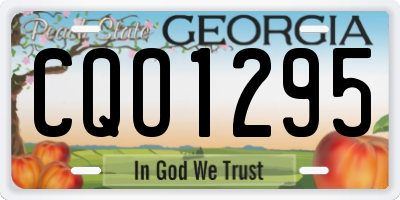 GA license plate CQO1295