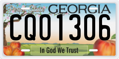 GA license plate CQO1306