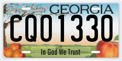 GA license plate CQO1330